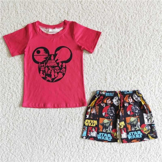Boys Star Wars Inspired 2 Piece Shorts Set | Character Tee & Matching Summer Outfit