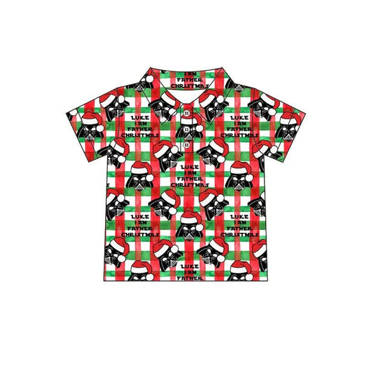 Preorder Family Matching Darth Vader Christmas Button-Up Shirt | Boys & Men’s Star Wars Holiday Style Shirt | Festive Christmas Vacation Top