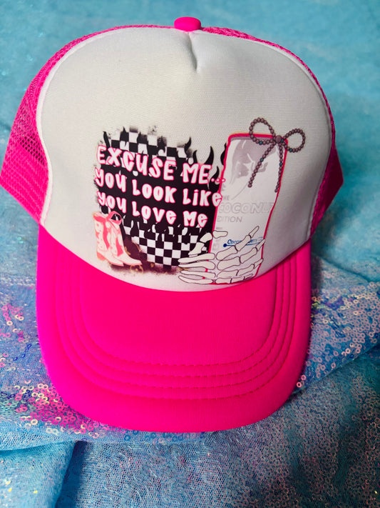 *Love me* trucker hat