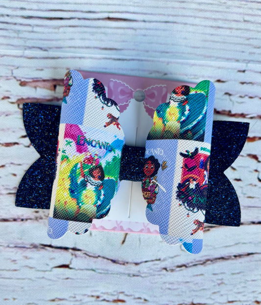 🌸 Magical Familia-Inspired Glitter Bow | Colorful Boutique Hair Bow 🌸