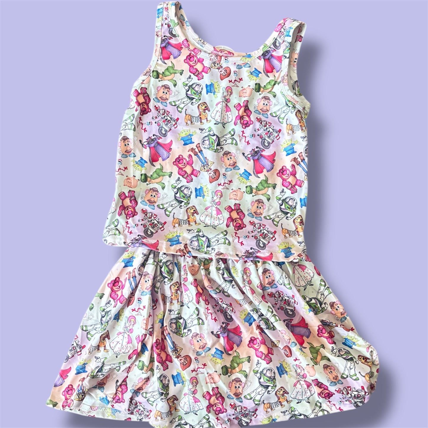 ✨🎀 Girls Toy Friends 2-Piece Skort Active Set – Milk Silk Outfit 🎀✨