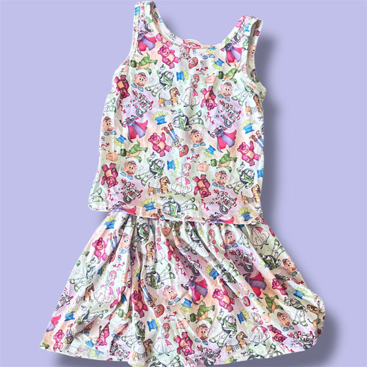 ✨🎀 Girls Toy Friends 2-Piece Skort Active Set – Milk Silk Outfit 🎀✨