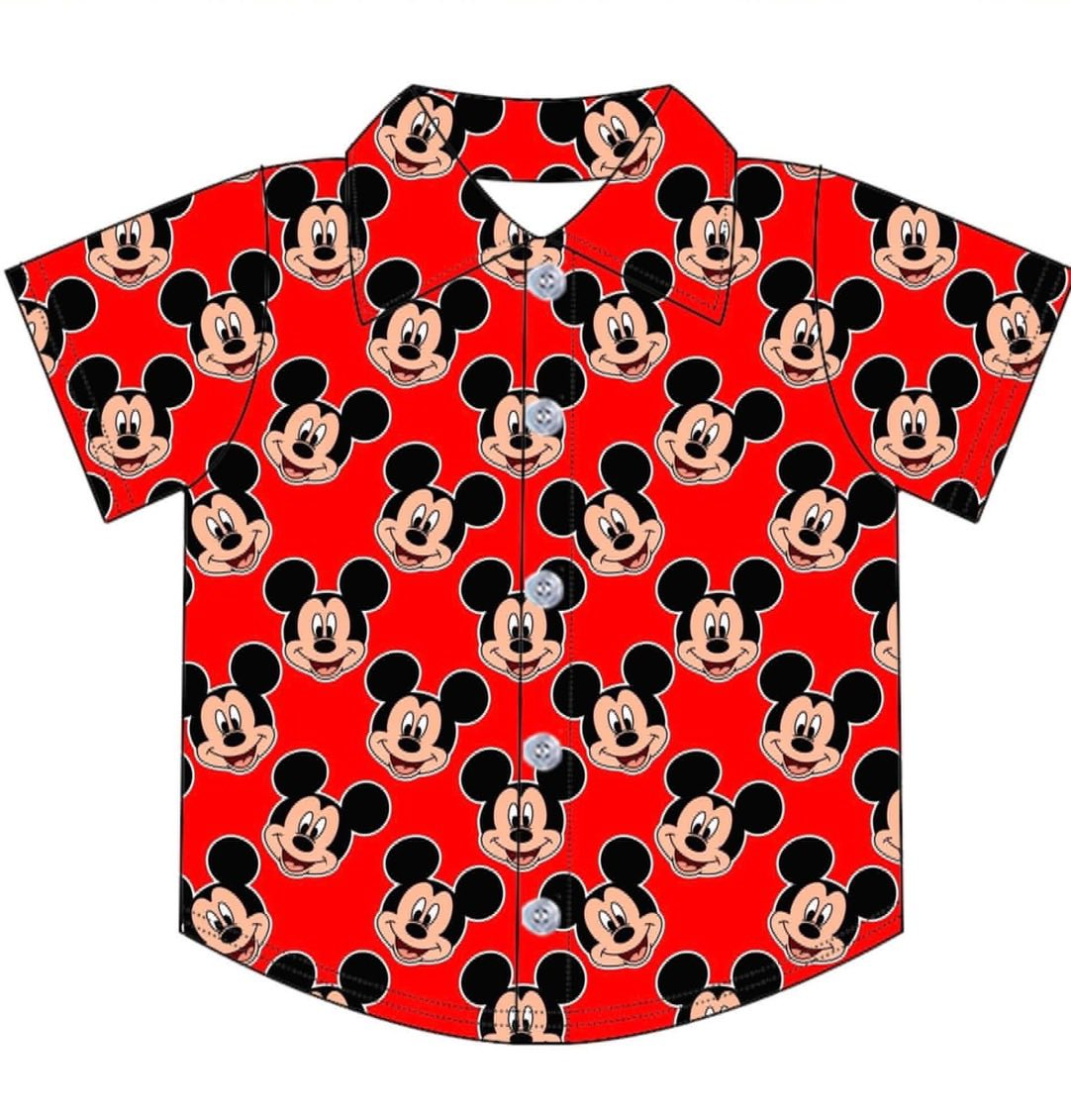PREORDER boys/men’s Mouse on Main button down