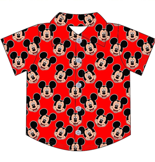 PREORDER boys/men’s Mouse on Main button down