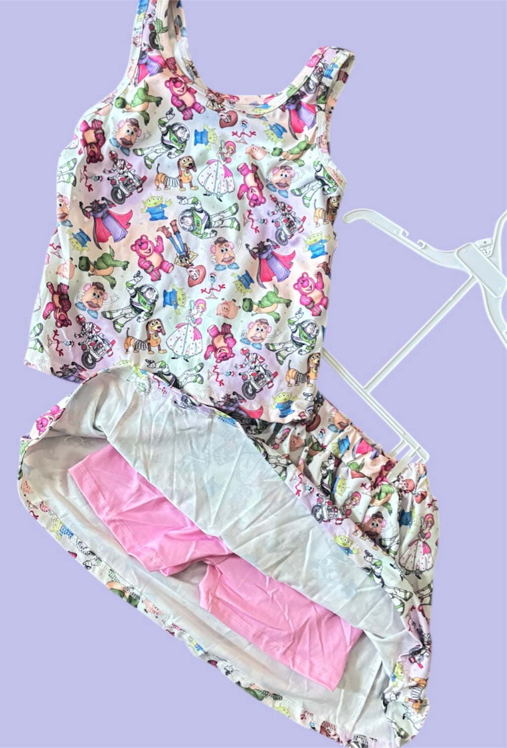 ✨🎀 Girls Toy Friends 2-Piece Skort Active Set – Milk Silk Outfit 🎀✨