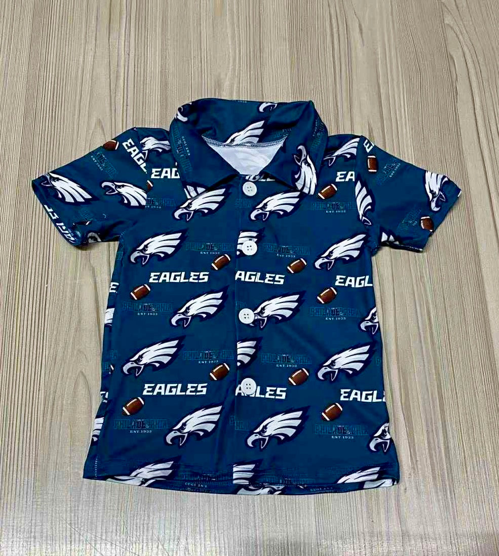 Let’s Go Eagles button down