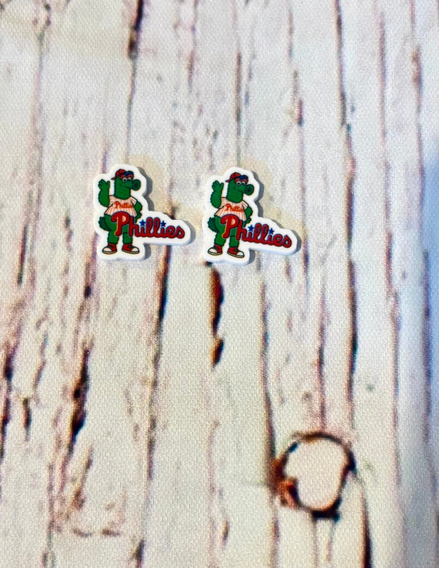 Phillies emblem earring studs