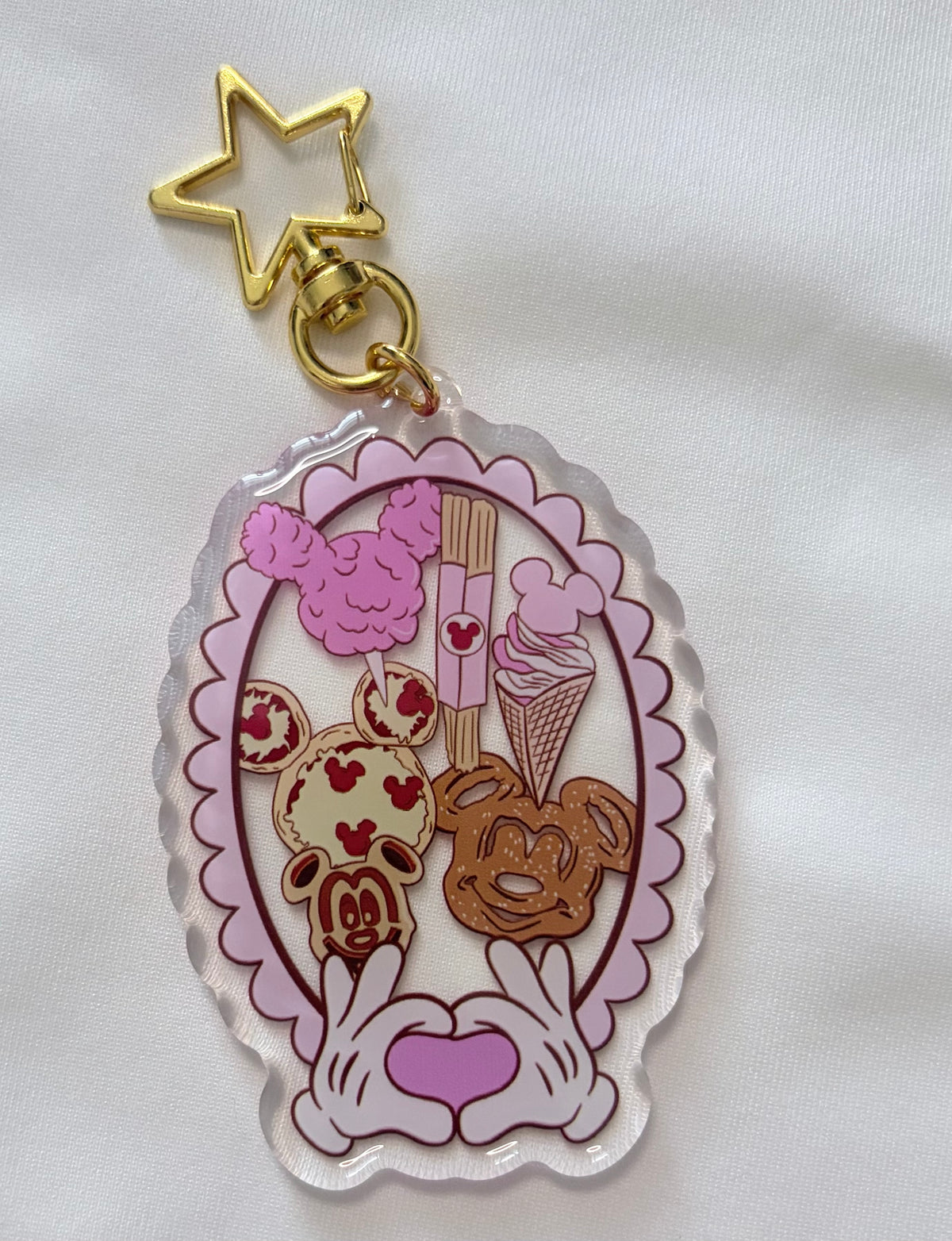 Magical Snacks Bag Charm | Theme Park Food Acrylic Keychain | Park Foodie Bag Accessory