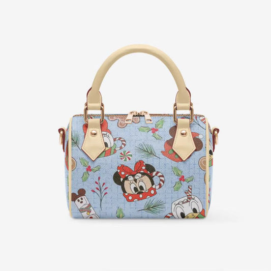 Gingerbread Christmas Satchel Bag | Festive Gingerbread Print Handbag | Christmas Crossbody Purse | Holiday Winter Bag | Matching Dress Available