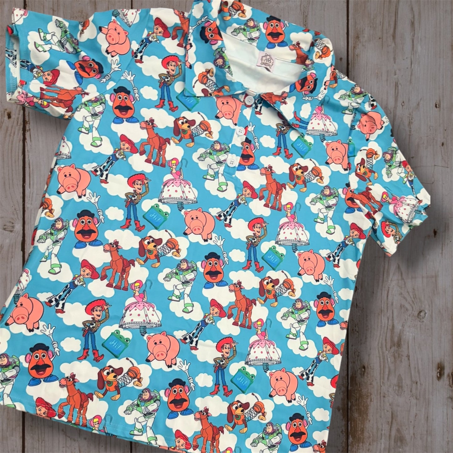 Toy Story Family Matching Polo | Disney Vacation Button Down for Boys & Men