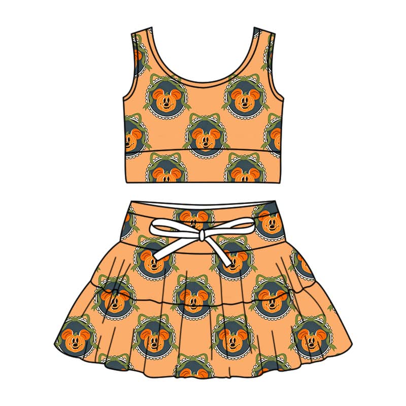 PREORDER Girls Mouses Coquette Halloween Activewear set