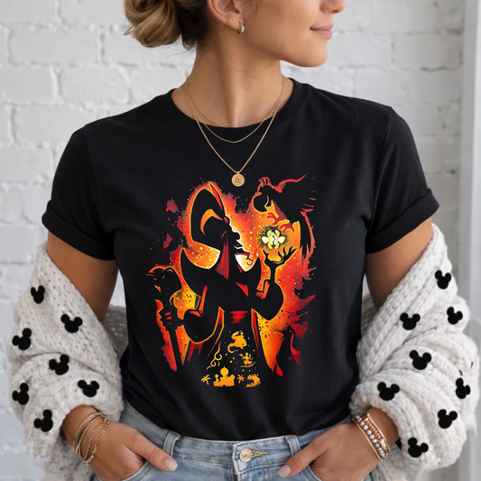 Villain Inspired Graphic Tee – Magical Park Shirt, Dark Magic Silhouette Tee, Theme Park Vacation Outfit, Unisex Black Tee