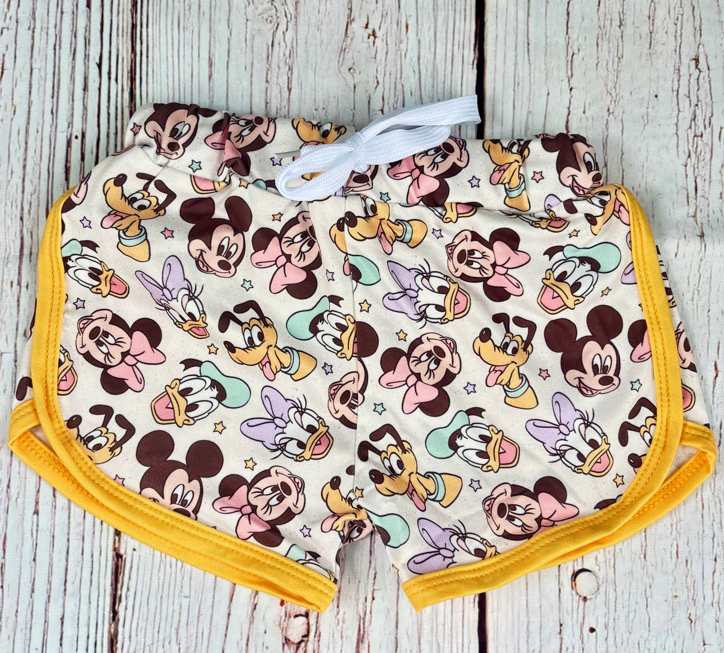 Magical Mouse & Friends Girls Shorts | Retro Character Print Shorts | Soft Summer Lounge Shorts | Boutique Kids Clothing