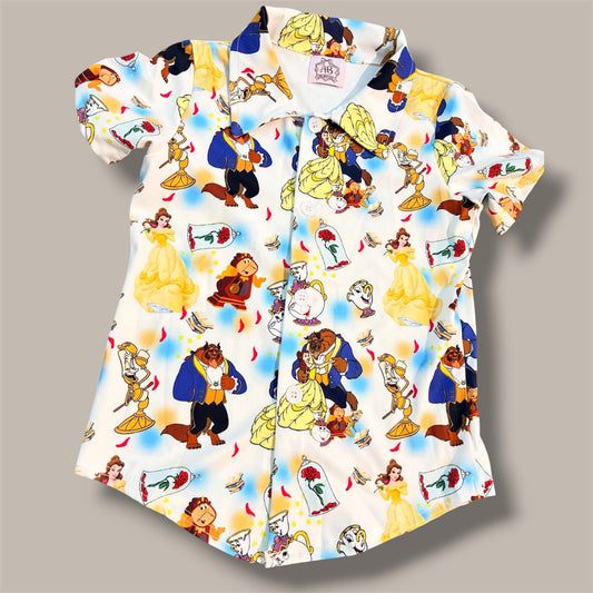 Beast Enchanted Rose Princess Family Matching Button Down | Boys & Men’s Storybook Vacation  | Theme Park Outfit