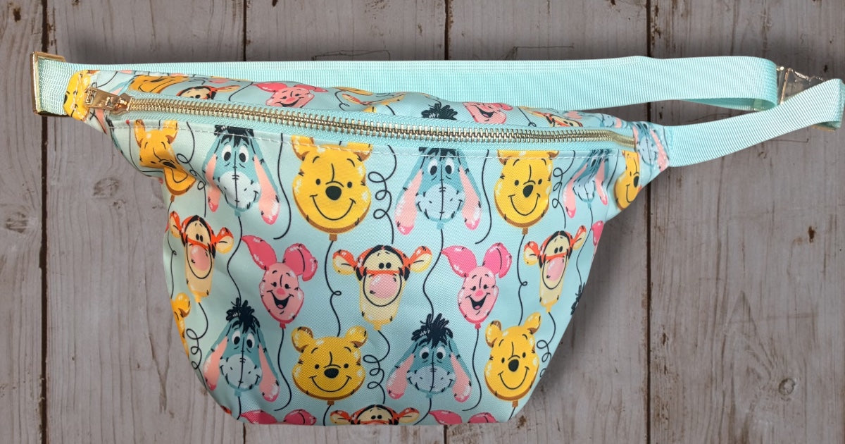 Winnie the Pooh & Friends Balloon Belt Bag | Pooh Tigger Piglet Eeyore Fanny Pack | Disney Inspired Crossbody Waist Bag | Park Day Bag