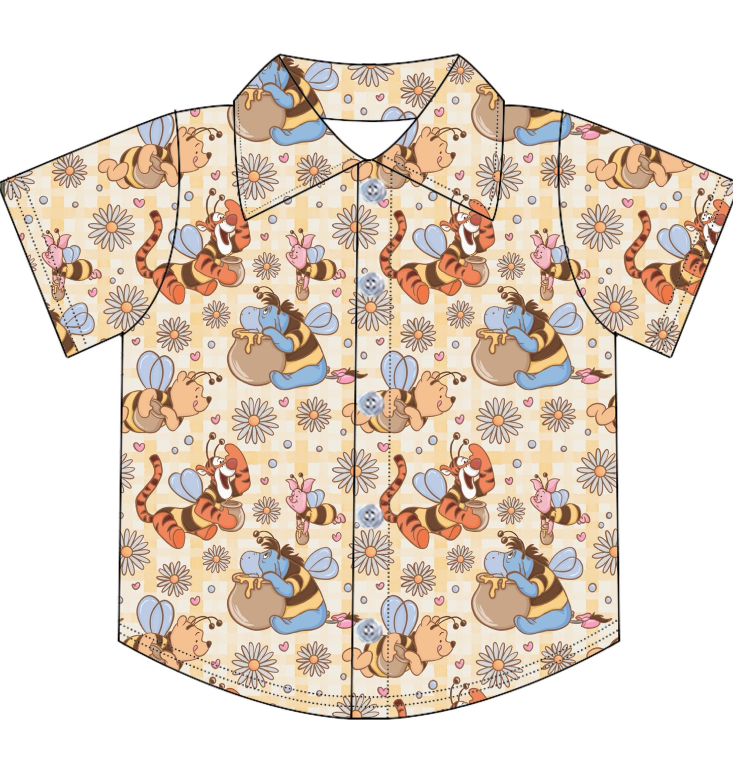 PREORDER boys/men’s Poohs fun Day button down