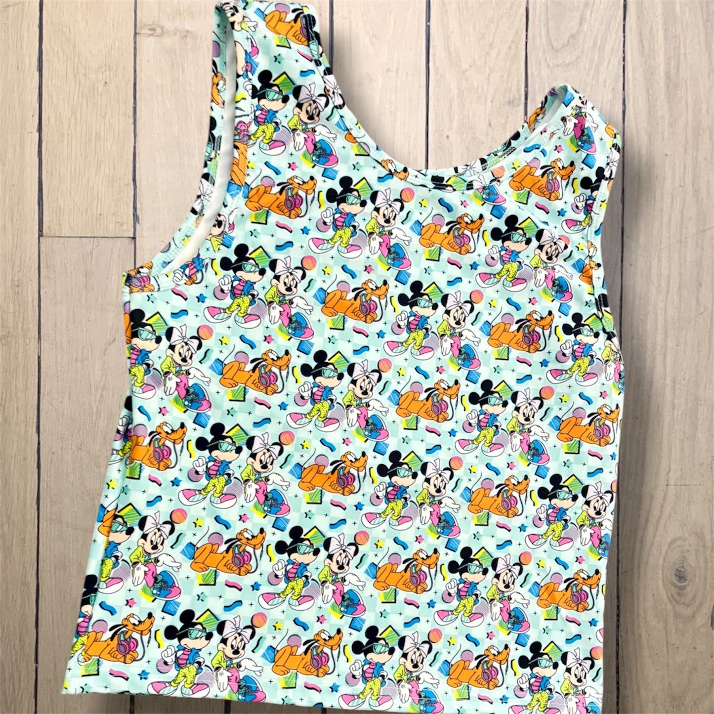 Retro Mouse Tank Top for Women | Stretchy Pastel Theme Park Tank
