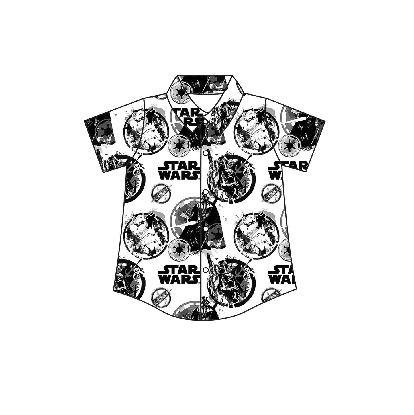 PREORDER boys/men’s Star Wars Galaxy button down