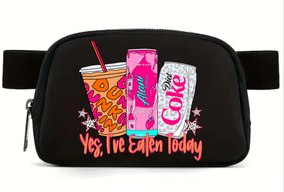 Yes I’ve eaten today tees & belt bags