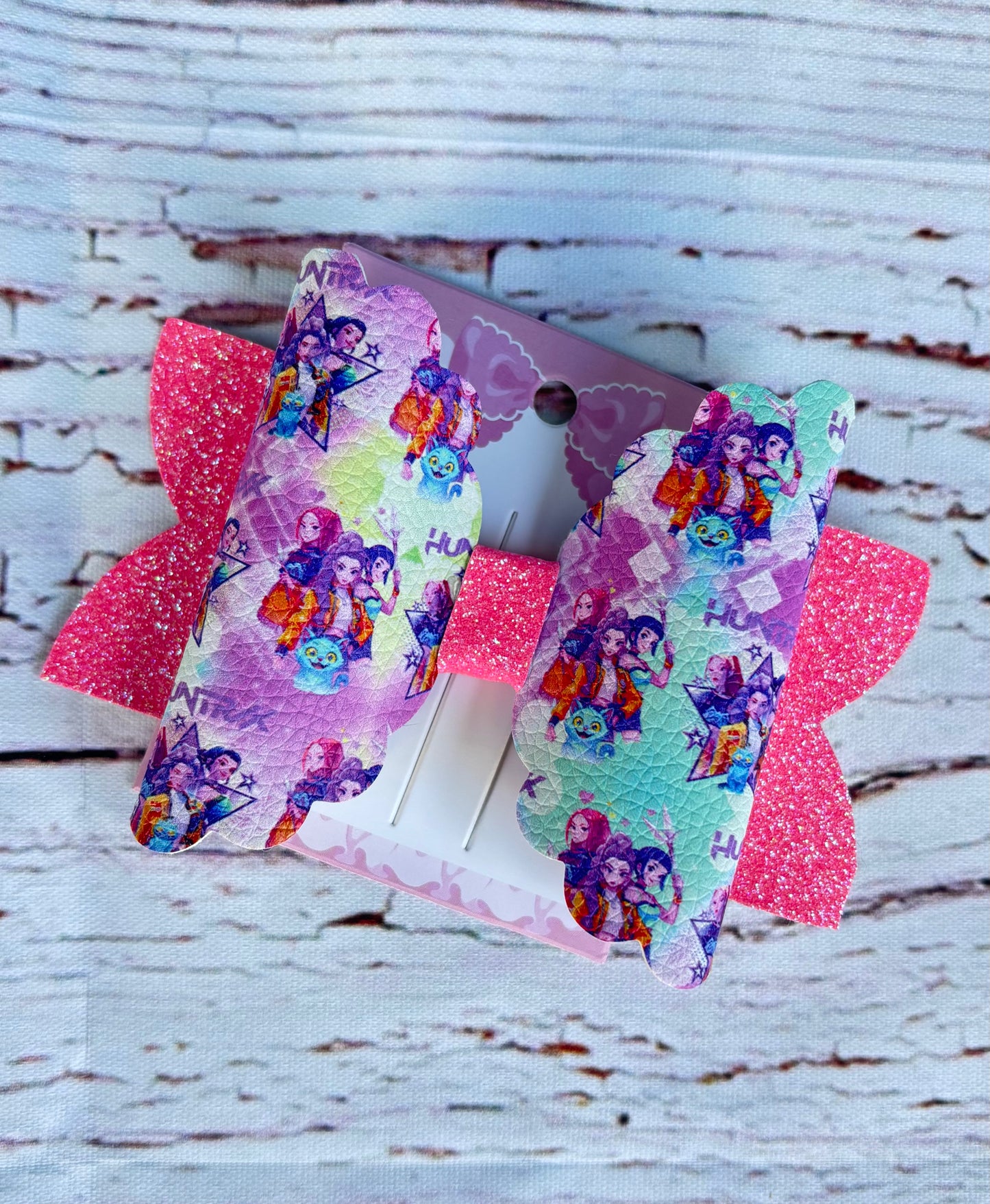 💖 Huntrix For Life Inspired Glitter Bow | Boutique Girls Hair Bow 💖