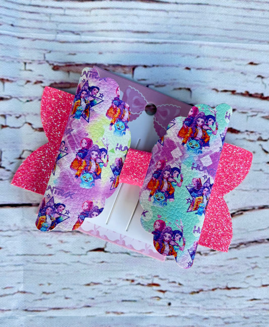 💖 Huntrix For Life Inspired Glitter Bow | Boutique Girls Hair Bow 💖