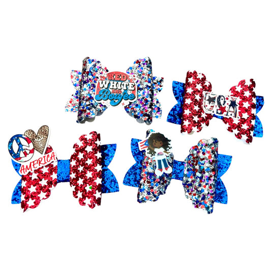 🎆🇺🇸 4th of July Hair Bows! 🇺🇸🎆