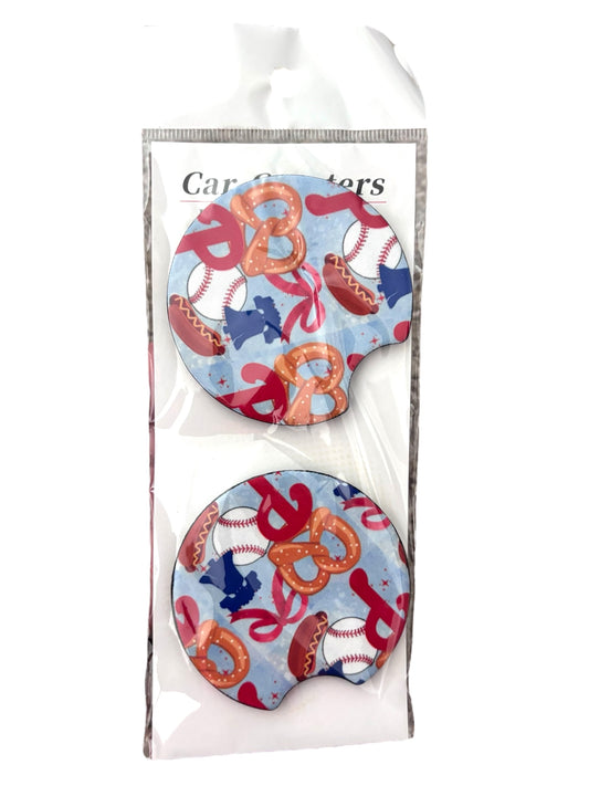 Phils ball game car coasters