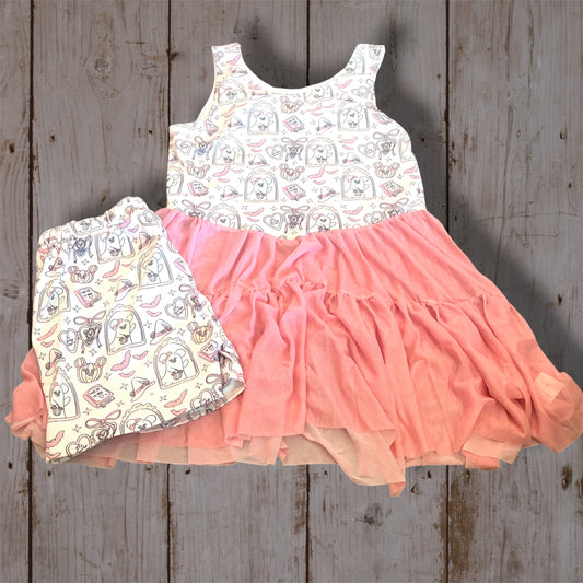 Halloween On Main Street Tulle Dress | Spooky Cute Pink Character Boutique Dress |