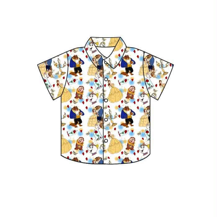 Beast Enchanted Rose Princess Family Matching Button Down | Boys & Men’s Storybook Vacation  | Theme Park Outfit