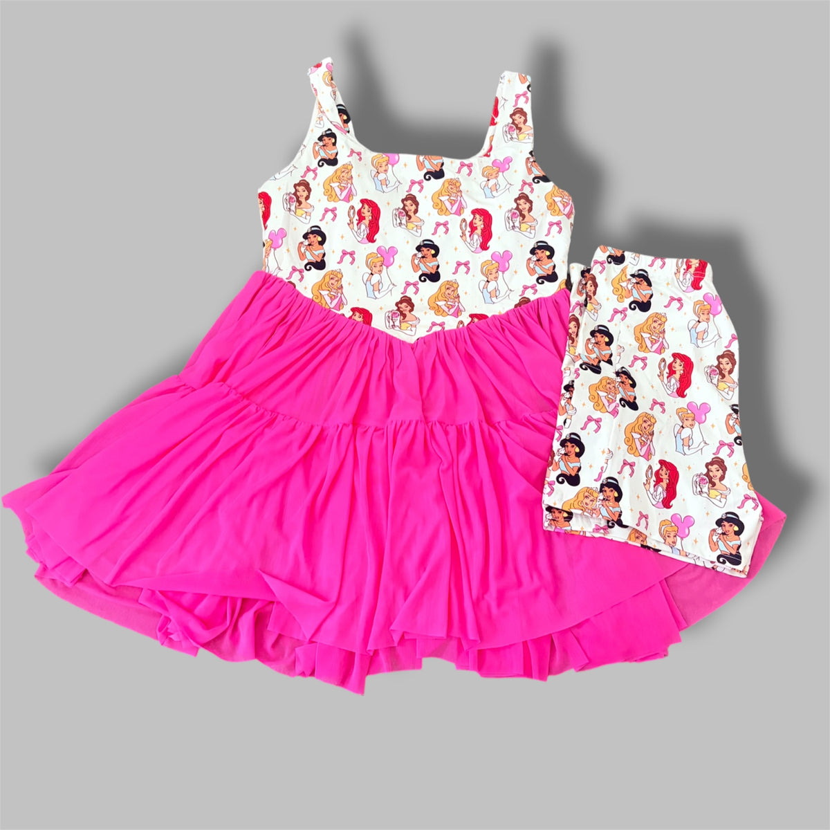 Princess Mama & Mini Matching Pink Twirl Dress Set | Mommy & Me Dresses