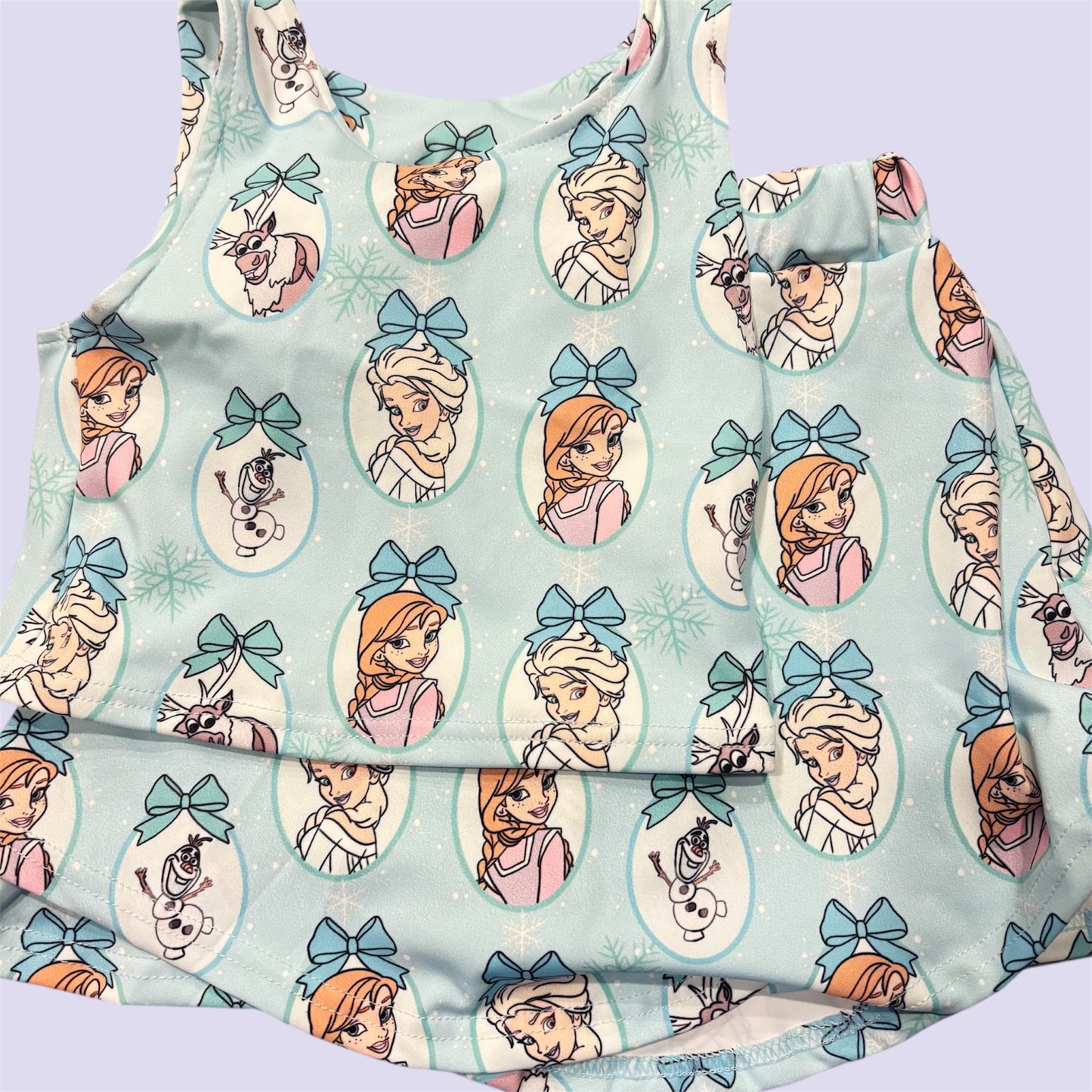 Magical Winter Sisters Skirt Set | Girls Princess Outfit | Twirl Skirt & Crop Top Set | Sibling Matching Outfit | Boutique Kids Clothing